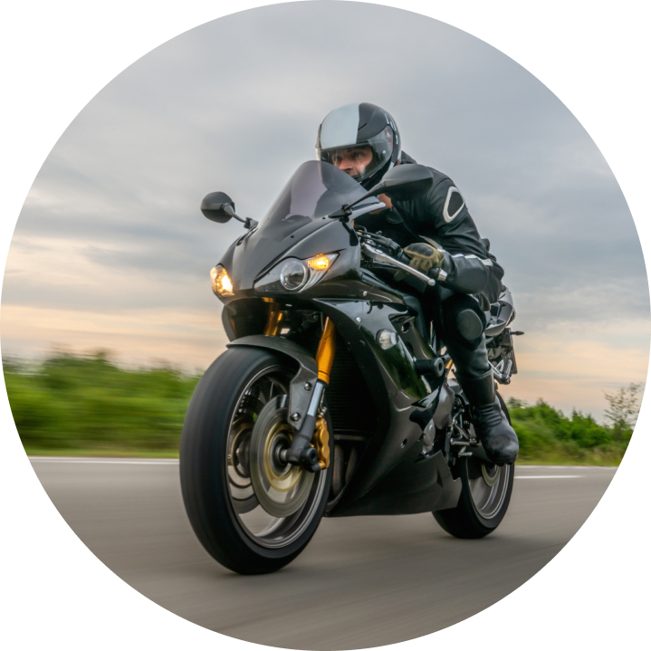 man on a motorcycle