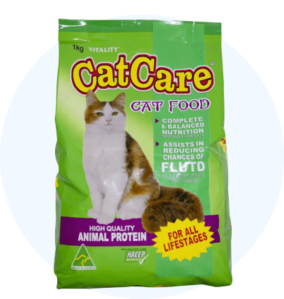 cat care with circle bg